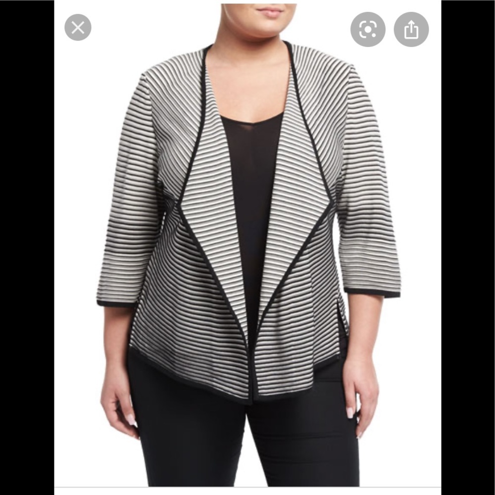 Ming Wang | Open Front Knit Cardigan Sweater Jacket